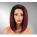 Peruca bobo ombre saten inchis / burgundy